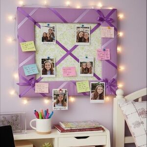 Purple Picture Pin Collage Board  14 x 12